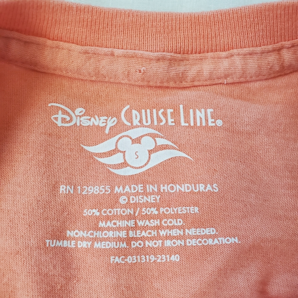 Women's Disney Cruiseline Coral Tee Castaway Cay Tropical Mickey Size Small - Picture 5 of 5